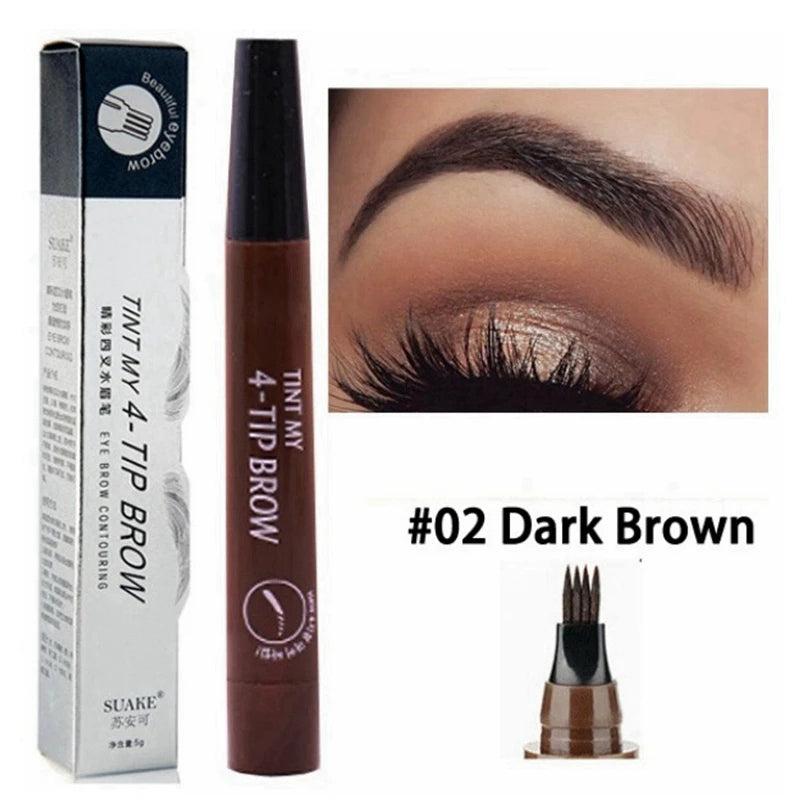 Dark Brown Waterproof Microblading Eyebrow Pencil with 5 Colors